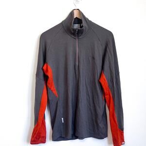 Icebreaker Bodyfit 260 Mens Wool  Shirt Size L Brown Slim Fit Base Layer Outdoor